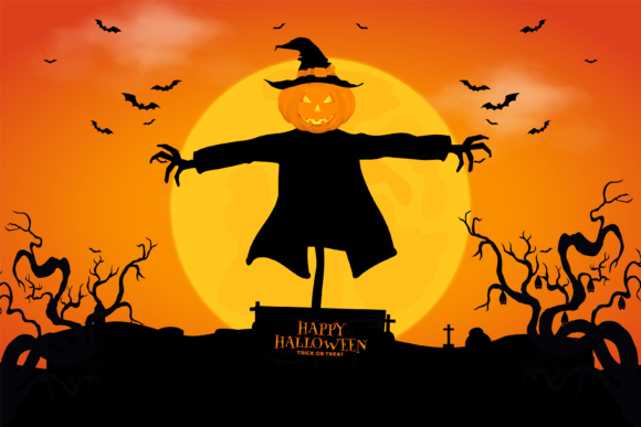 Download Halloween Scenes with the Silhouette Art - Premium Resources