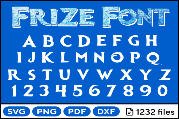 Download Frozen Font Svg Png Pdf Dxf - Dxf Collection